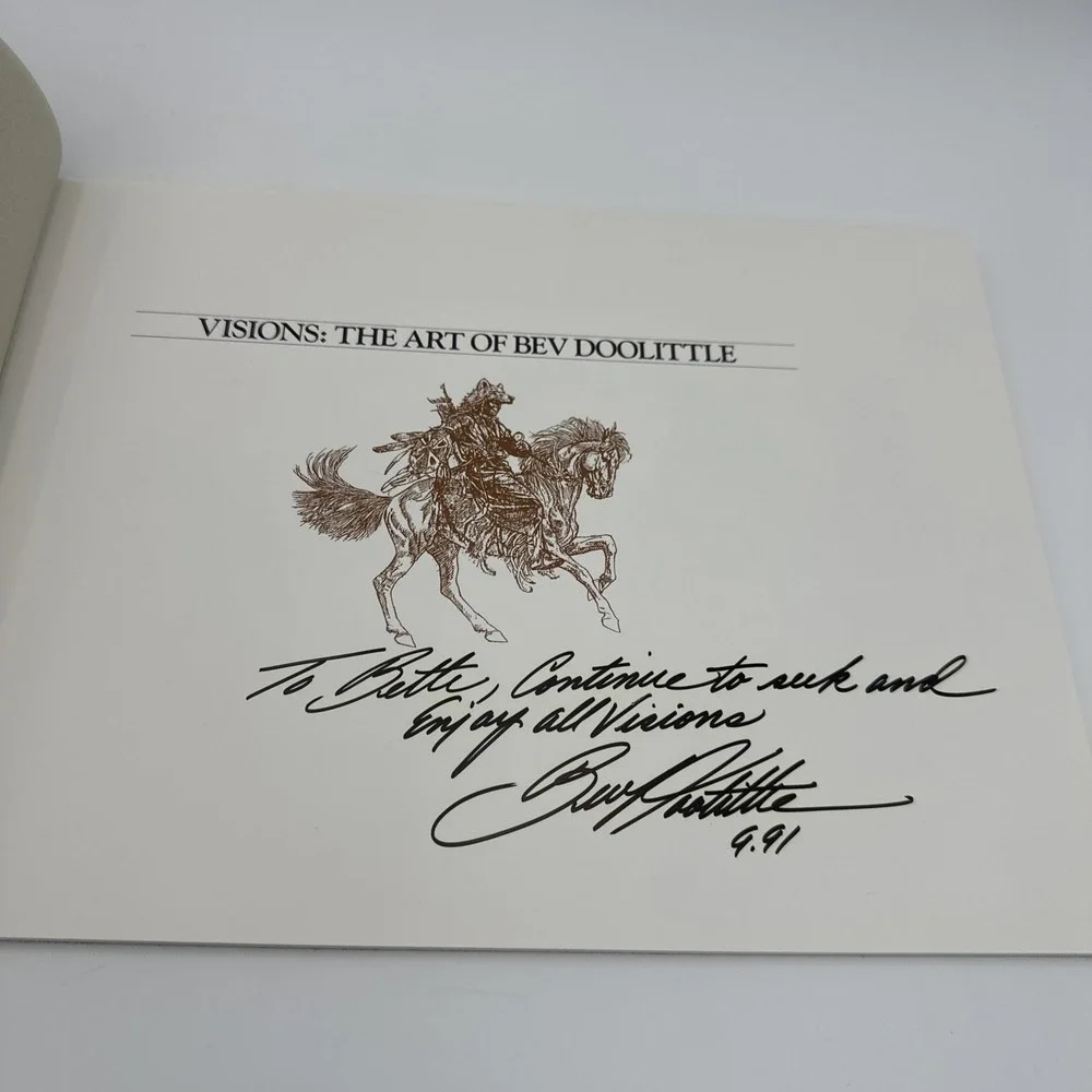 Bev Doolittle Visions Signed Art Book 1989 Softcover Western Artist Second Print